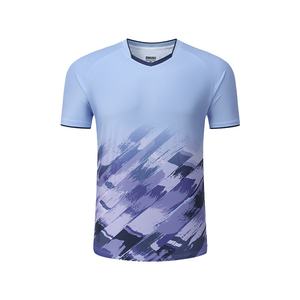 Летняя Новинка, женская одежда для бадминтона, быстросохнущие дышащие теннисные рубашки с принтом спереди, топы с коротким рукавом, тренировочная одежда - Product Image 5