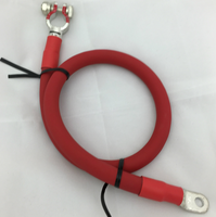 Câble électrique monoconducteur rouge et noir de calibre 2, câbles de batterie et onduleur en cuivre pur de 5, 10, 15 pieds avec cosses flexibles