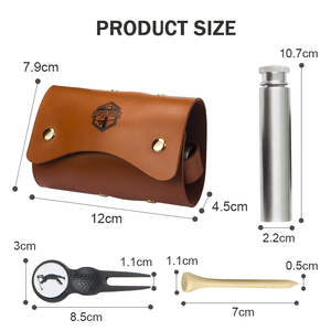 Ensemble d'accessoires de golf compacts et attrayants avec étui suspendu haut de gamme Kit de flacons de golf Cadeau de Noël incroyable pour les fans de golf - Product Image 2