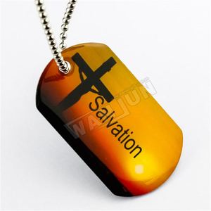 Usine En Ligne En Gros Personnalisé Pas Cher Hommes Zodiaque Collier En Acier Plaque - Product Image 4
