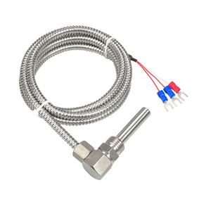 مسبار مقاومة حرارية من الفولاذ المقاوم للصدأ L-نوع الخيوط المحرك <span class=keywords><strong>RTD</strong></span> & <span class=keywords><strong>PT100</strong></span> تحمل استشعار درجة الحرارة ODM المدعومة - Product Image 4