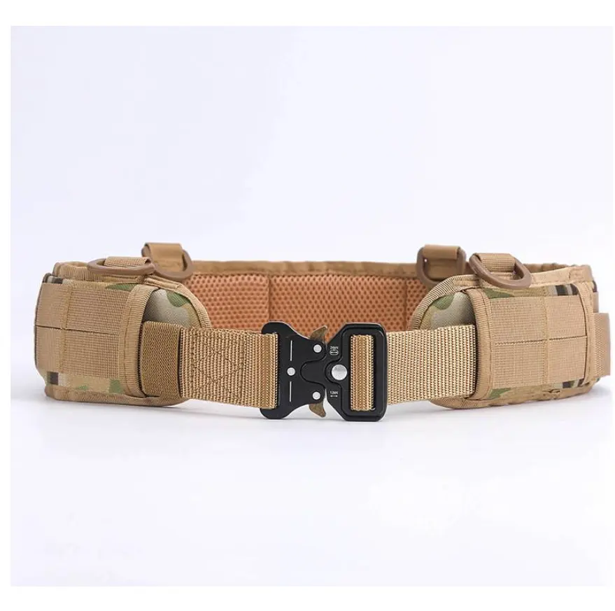 DFB1206 Camouflage console slim Belt Molle Tactical Combat Belts detachable suspender Molle platform waist belts with 4 D Rings