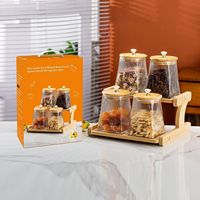 Bocaux de conservation en verre haut de gamme : Contenants hermétiques pour céréales, thé, noix et bonbons, parfaits comme cadeaux promotionnels