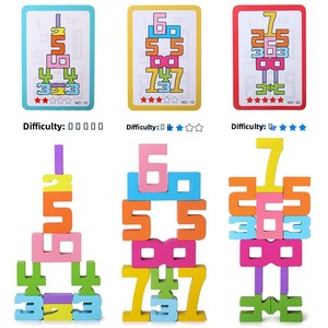 Montessori 20 cái chữ số bằng gỗ khối xây dựng <span class=keywords><strong>DIY</strong></span> giáo dục sớm toán học số xếp chồng trò chơi cho trẻ em - Product Image 5