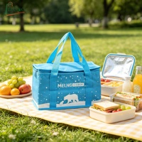 Sac isotherme réutilisable en tissu Oxford 300D, grand format, personnalisé avec logo, pour le stockage alimentaire et la promotion (vente en gros)