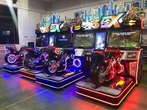 Máquina recreativa de carreras de motos operada con monedas Jinns, venta directa de fábrica, enchufe estadounidense, personalizable para centros comerciales - Product Image 4