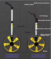 KIG TECH Factory FRP Roue de mesure de distance numérique à poignée réglable jusqu'à 99999.9m avec béquille