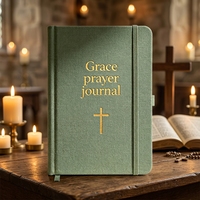 Carnet de Prières et de Gratitude Personnalisé A5 – Journal de Réflexion Motivationnelle et Guide de Dévotion – Couverture Rigide