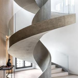 <span class=keywords><strong>Escalier</strong></span> intérieur en colimaçon de luxe avec garde-corps en verre courbé Bandes de roulement en <span class=keywords><strong>bois</strong></span> massif Cadre <span class=keywords><strong>moderne</strong></span> en acier pour maisons duplex <span class=keywords><strong>et</strong></span> villas - Product Image 3
