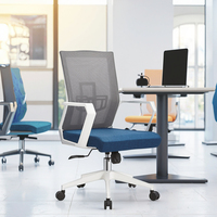 Chaise de bureau ergonomique en maille, pivotante, réglable en hauteur, avec système de levage à gaz, confortable et moderne