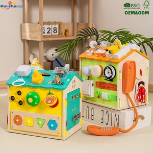 Giocattoli Montessori in Legno Multifunzionali per <span class=keywords><strong>l</strong></span>'Educazione Precoce dei Bambini, Tavola delle Attività Divertente per <span class=keywords><strong>l</strong></span>'Apprendimento Cognitivo - Product Image 1