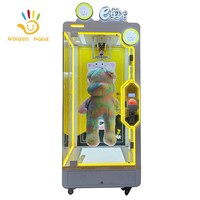 Grande machine à grue porte-peluches en métal, à monnayeur, pour arcade, avec fonction de coupe automatique et zéro latence, pour la distribution de poupées cadeaux