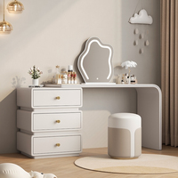Coiffeuse de chambre à coucher Offre Spéciale avec miroir Ensemble de table de maquillage en cuir Coiffeuse moderne nouveau design Coiffeuse de haute qualité avec placard