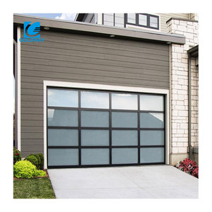 Porte de garage sectionnelle à panneaux de verre transparents pour villas et usage domestique - Product Image 6