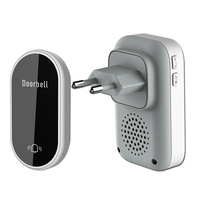 Sonnette de porte intelligente sans fil longue portée, étanche, couleur blanche, auto-alimentée, sans batterie, 38 sonneries