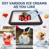 Machine à glace roulée, machine à glace instantanée, poêle à gelato instantanée, bricolage maison pour des activités amusantes entre parents et enfants, familles