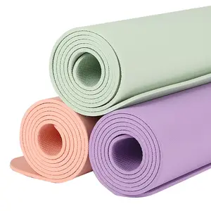 Fitness Pilates Anti Slip Pilates Mat Custom Printed Pattern Eco Friendly Tpe Yoga Mat