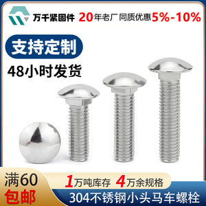 304 Stainless Steel Semi Round Head Square Neck Bolt M4 M5 M6 M8 M10 Shelf Screw GB12 Wood Furniture Bolt - Product Image 5