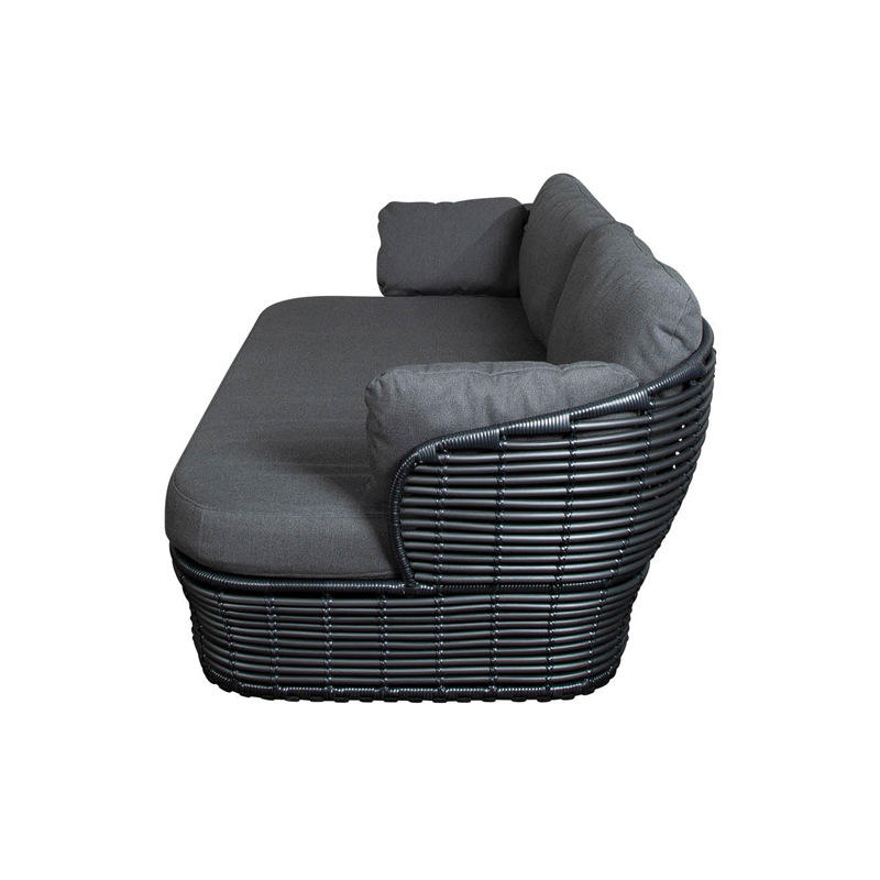 Sofá de tres plazas - negro