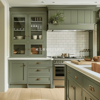 Style américain moderne, personnalisation d'usine sur toute la maison, rénovation, armoires de cuisine personnalisées, salon personnalisé, bois massif de Chengdu