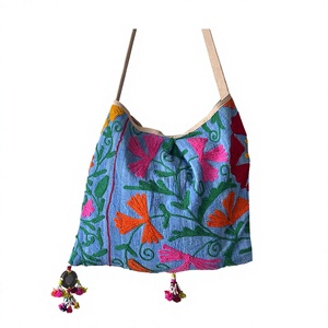 Bohemian Embroidered Single Strap Water Resistant 7 Inch Shoulder <b>Bag</b> <b>Indian</b> Hand Embroidered Sling <b>Bag</b> Colorful Floral - Product Image 2