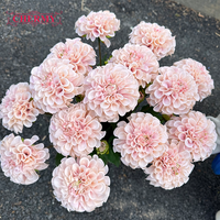 Bunga Dahlia Buatan DC193 Real Touch Moisturizing Warna Pink, Bunga Palsu untuk Dekorasi Pernikahan & Rumah