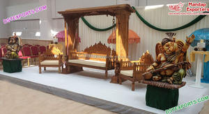 Mariages Maharani Lovely Sangeet Swing/Jhoola Gorgeous Bride and Groom Sangeet Swing Merveilleux Sangeet Stage Swing Seat Decor UK - Product Image 5