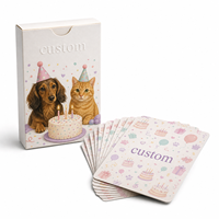 Cartes flash personnalisées à motifs animaux pour toute la famille, recyclables, design recto-verso et livret photo assorti en option