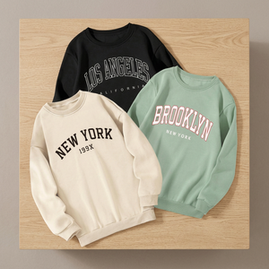 Women's Spring Autumn Half Zipper Printed Sweatshirt Long Sleeve Stand Collar Solid Color Casual Knitted Eco-Friendly Tops - Product Image 4