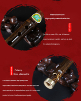 Wholesale Professional Bamboo Concert Performance Dizi Tuned Wind Musical Instrument Wooden Flutes 8 Hole of C D E F G Key