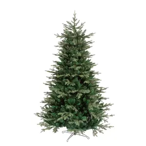 Gaya baru Flock terenkripsi daun pinus hijau gelap PVC 1.5/1.8/2.1 meter multi-gaya pohon Natal