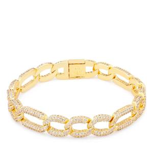 Elegante pulsera de eslabones ovalados de plata 925 con diamantes pavimentados, elegante joyería de cadena cubana helada para hombres y mujeres, ajuste hecho a mano - Product Image 2