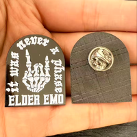 Al por mayor: Pines de metal esmaltados de música, estilo Emo Rock clásico, con la frase 'It Was Never Just a Phase', insignias y regalos de recuerdo para fanáticos veteranos de la música Emo