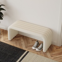 Banc de change de chaussures moderne en laine, robuste, pour l'entrée de la maison, le salon, la salle à manger, la chambre et le bureau à domicile
