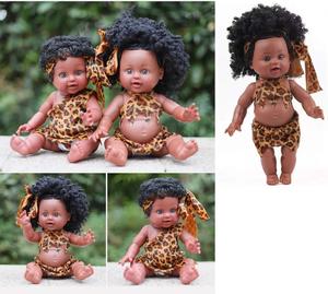 Muñecas Negras Bebé de 20 cm de Altura, <span class=keywords><strong>Muñeca</strong></span> de Vinilo con Apariencia Realista, Muñecas de Piel Negra con Cabello Afro - Product Image 5