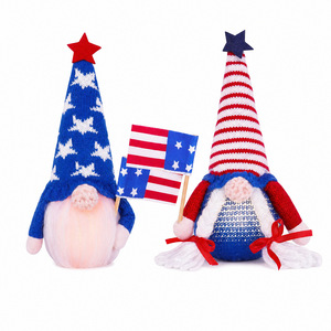 Décorations <span class=keywords><strong>de</strong></span> gnomes patriotiques <span class=keywords><strong>du</strong></span> <span class=keywords><strong>4</strong></span> juillet à LED, très populaires, en peluche tricotée, écologiques, ornements <span class=keywords><strong>du</strong></span> Jour <span class=keywords><strong>de</strong></span> l'Indépendance, étoiles USA - Product Image 5