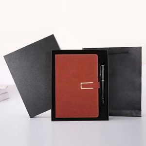 A5 Leather <b>Journal</b> Notebook Diary Gift Set Pen Red/Black/Blue Colors Thermal Binding Digital Printing 80 Printed Sheets Custom - Product Image 2