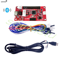 Papan USB Zero Delay Arcade Wireless Joystick Encoder PCB Sanwa Game Stick Controller untuk PC PS4 3 1 DIY Coin Pusher