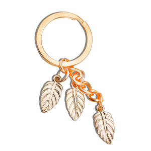 Llavero de aleación de hoja ahuecada vintage, accesorio de exportador Popular, colgante de llavero de hoja Simple - Product Image 1