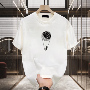 Nouveau T-shirt tricoté surdimensionné pour homme 2025 – Respirant, 100 % coton, broderie au col, haute qualité, décontracté - Product Image 2