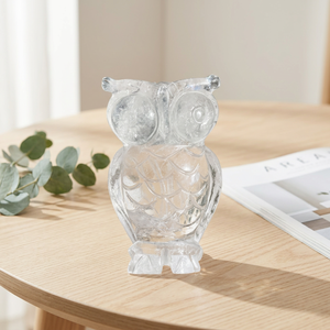 Estatua de Búho Tallada a Mano en Cuarzo Transparente Natural, Figura de Cristal para Decoración del Hogar, Proveedor Mayorista OEM ODM - Product Image 6