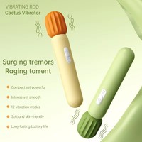 Nouveaux vibrateurs féminins à 12 fréquences de vibration, aspect cactus, en silicone, rechargeables par USB, 100% étanches, réalistes