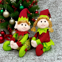 Großhandel 40cm Pailletten Weihnachtsmann Plüschpuppe Weinflaschenhülle Halter Heim Feiertags-Tischdekoration