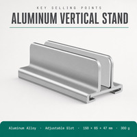 Aluminium Vertikaler Laptop-Ständer Verstellbarer Dock-Halter für Schreibtisch Platzsparend OEM Großhandel Fabrik