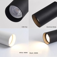 Ecolux CE ETL SAA Projecteur LED sur rail en aluminium COB, personnalisable, réglable, à montage en surface, UGR19, pour projets hôteliers
