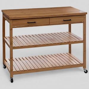 Chariot/Comptoir en Bambou 108x60 H.90CM Naturel - Product Image 1