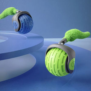 Jouet à mâcher interactif en silicone en forme de chenille roulante automatique pour petits animaux avec queue mobile pour le soin des molaires des animaux de compagnie - Product Image 5