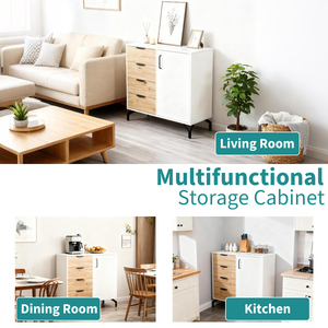 Hiện đại sang trọng tự chọn giọng tủ cho phòng khách <span class=keywords><strong>sideboard</strong></span> với điều chỉnh chiều cao kệ và 4 ngăn kéo - Product Image 4