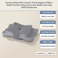 Oreiller cervical en mousse à mémoire de forme, oreiller ergonomique pour dormeurs sur le côté et sur le dos, vente en gros OEM