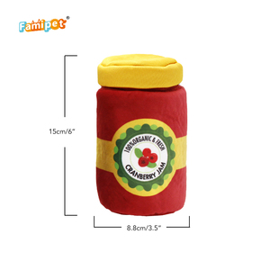 Famipet - Juguetes de Peluche para Mascotas, Serie de Botellas de Mermelada de Diseño, Juguetes Chirriantes para Perros - Product Image 3